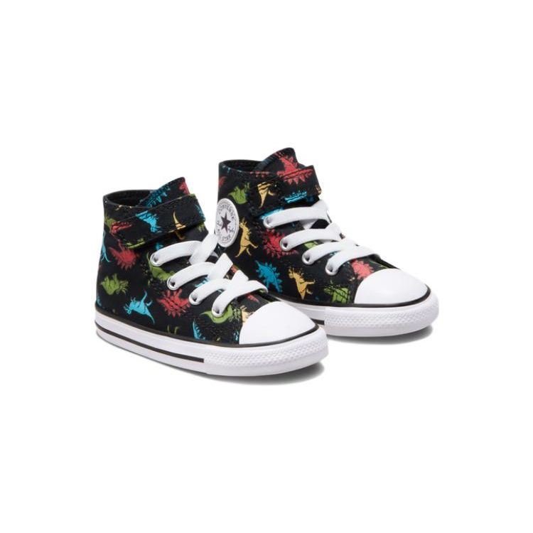 Converse Chuck Taylor All Star Easy-On Dinosaurs High-Top Canvas Shoes Baby Sneakers Black A02441C
