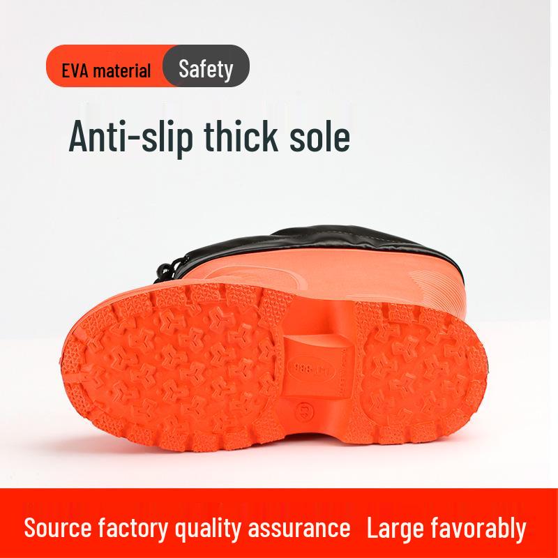 Smash-Proof EVA Winter Rain Boots: Warm, Non-Slip, Thick, Wear-Resistant, Waterproof, Cold-Resistant Cotton Shoes