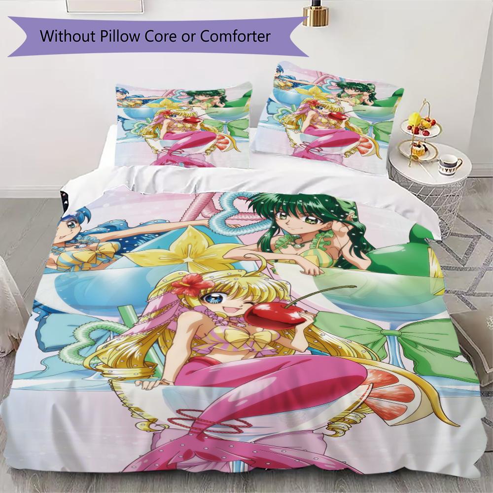 

Mermaid MelodyPattern Bedding uilt Set uilt Cover Pillowcase Home Decoration Birthday Gift (1 * duvet cover + 2 * pillowcase without core)88 135x200cm