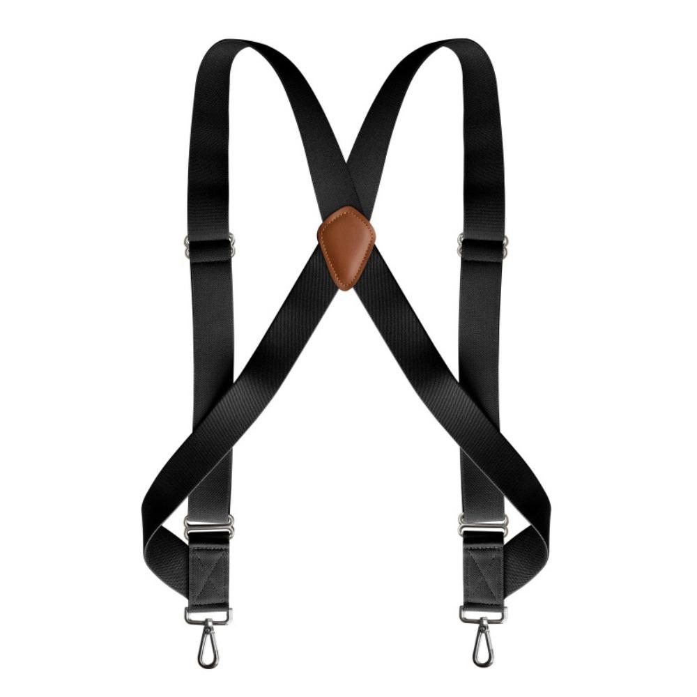 British Style Leather Suspenders Retro Suspender Clip Fashion Suspenders for Men  Suit