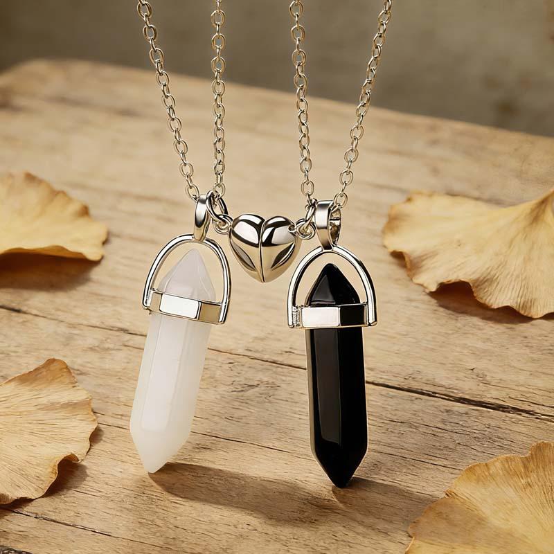 Fashion Best Friends Honey Love Couple Pendant Necklace Chain Choke Broken Heart BFF Good Friendship Jewelry Gift