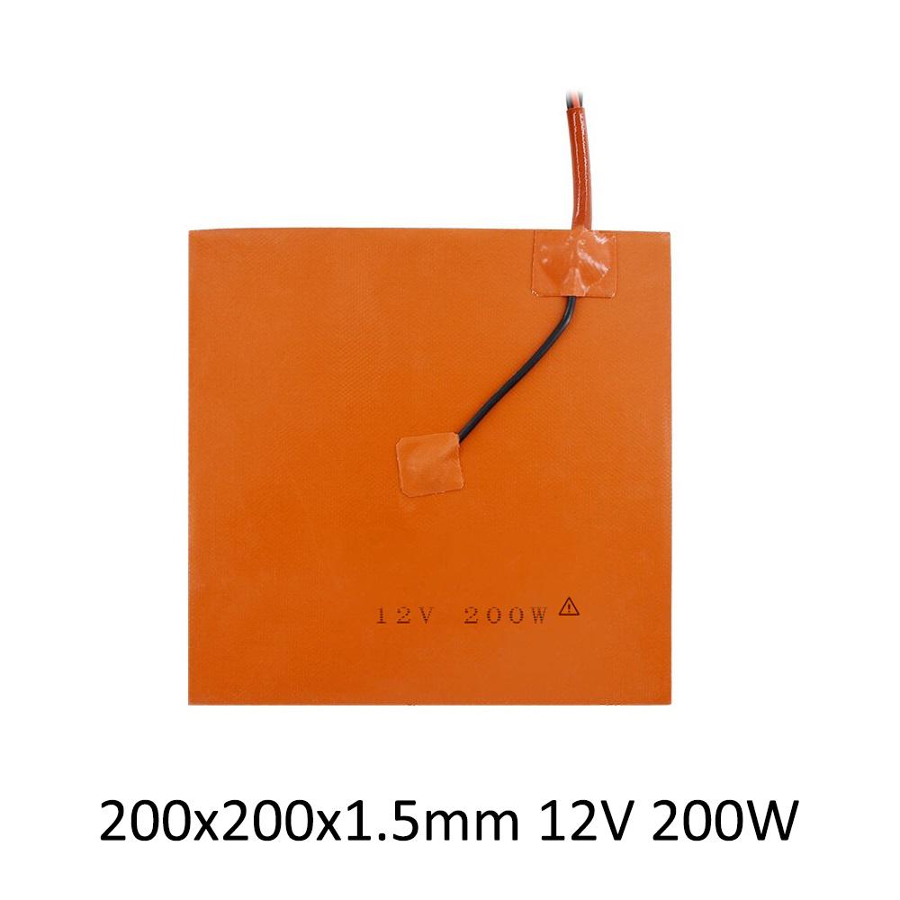 

Силиконовый нагревательный мат для нагревательного стола Водонепроницаемый 200 мм 300 мм 12 В 24 В 220 В для Ender3 CR10 Нагревательный стол 200/350/500/600 Вт Деталь 3D-принтера 200x200 12V 200W