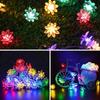 Solar flower String Lights Outdoor Waterproof,  8 Modes Lotus flower sharp Outdoor Solar Powered String Lights for Patio