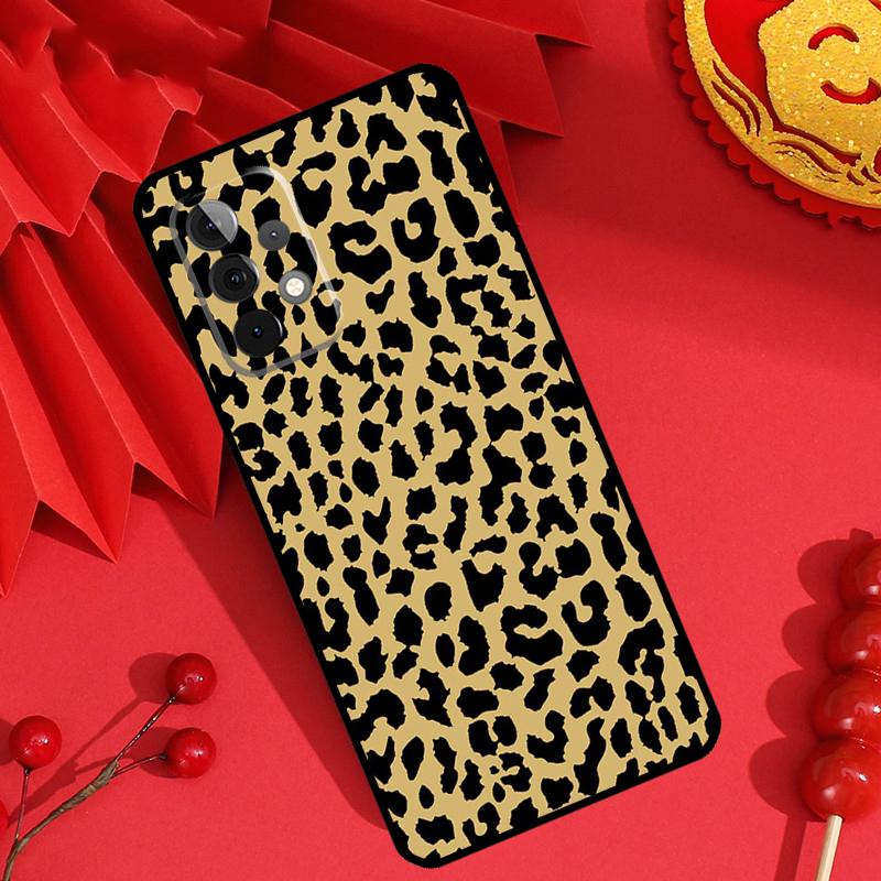 Coque léopard beige pour Samsung Galaxy M55 M35 M15 M11 M12 M13 M14 M06 M16 M36 M56 M31 M53 M32 M52 M34 M54