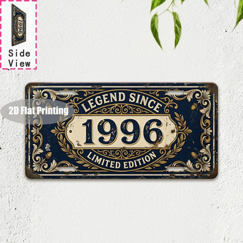 Vintage Distressed City Coordinate Year Slogan License Plate Metal Tin Sign Retro Wall Decor For Bar Cafe Home Garden