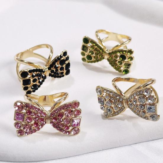 Rhinestone Bow Scarf Ring Sparkling Silk Scarf Ring Elegant X-shaped Scarf Holder Ring for Women Shawls Neckerchiefs Shirts