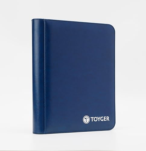 TOYGER Card Album [For Storing and Displaying Card Collections] (Loader Size, 4 Pockets, Navy)