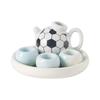 Decoration Mini Ceramic Teapot Sports Style Soccer Shape Teapot Tea Cup Set  Home Desk