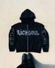 High Street Trendy Brand Letters Starry Breath Print Sweatshirt, Unisex Loose Oversized Dark Style