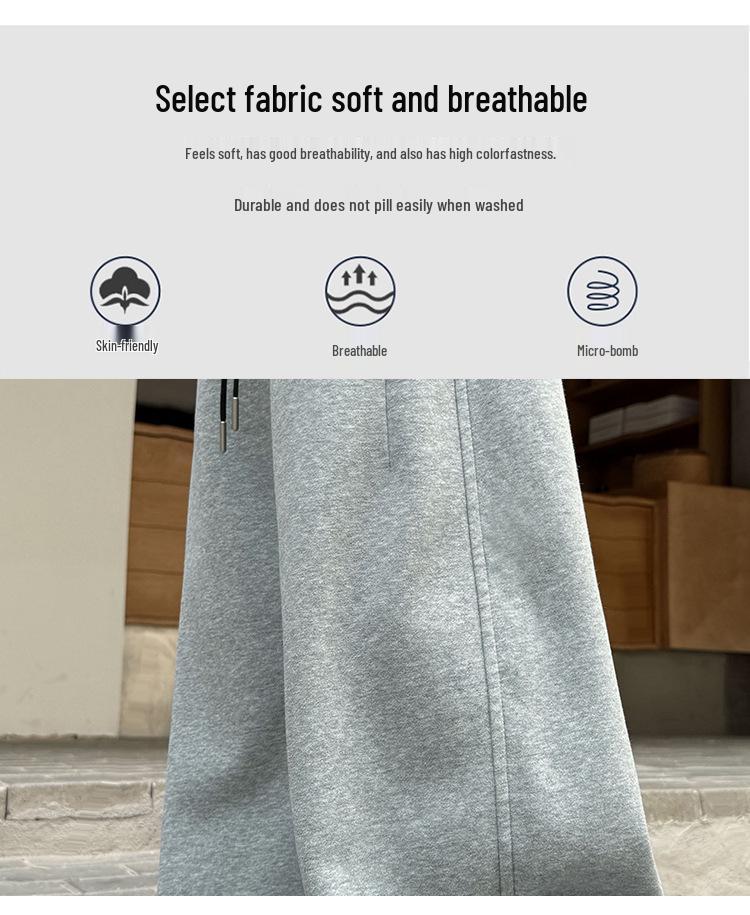 Girls' Patchwork Wide-Leg Sweatpants - 2025 Spring/Autumn Trend for Middle & Big Children