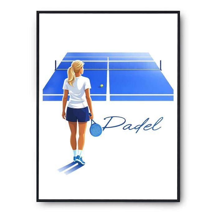 Affiche / Poster - PLANETEE - A2 - Padel Court Minimal Femme - Sans cadre - Idée cadeau