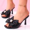New Elegant Butterfly Decoration Stiletto Sandals Summer Sexy High Heels Women's Dress Shoes High-quality Slippers Large Size 42