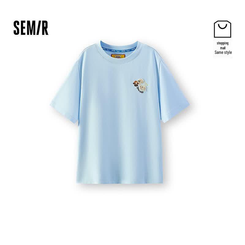 Semir Women s Embroidered Loose Fit Short Sleeve T-Shirt S