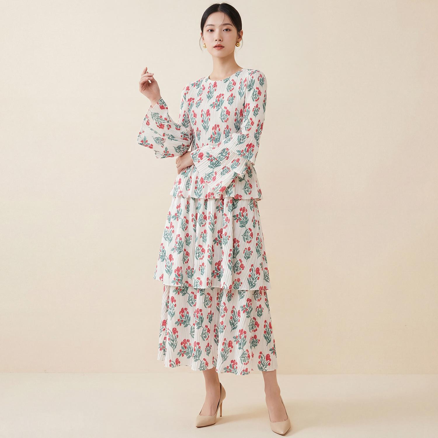 European & American Style Elegant Long Bohemian Cake Dress - Women s 2026 Collection One Size
