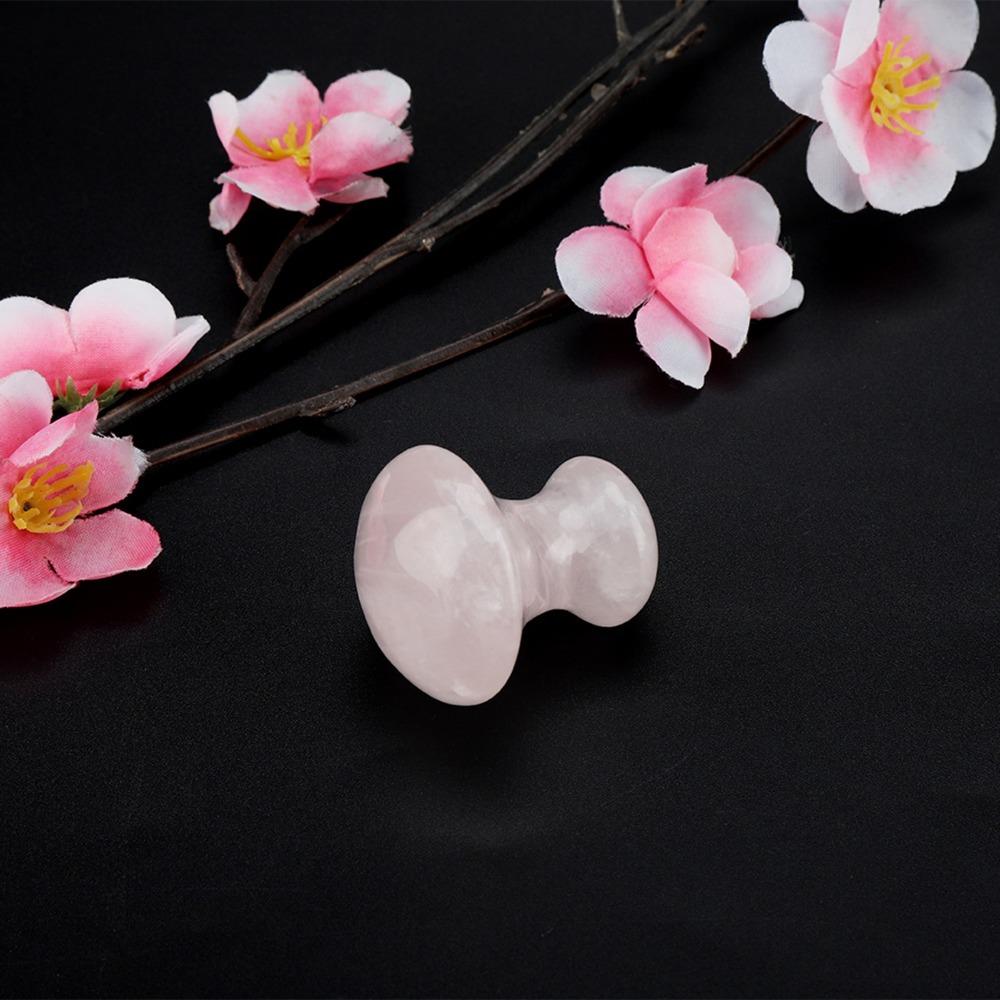 Pink Gua Sha Tool Crystal Face Massage Tool Massage Crystals Rose Quartz Massage Stone Beauty Spa