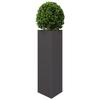 VidaXL Pflanzgefäß schwarz dreieckig 30x26x75 cm Stahl, Außenpflanzgefäß, Blumenkasten, Gartenkasten, Pflanzkübel 851143