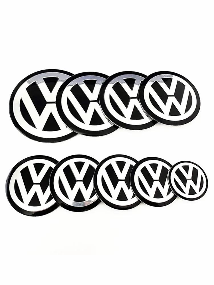 YKPSC1 For VW Volkswagen Jetta MK5 Golf 4pcs Black Silver New VW Car Wheel Center Sticker Logo Rim Cap Hub Cover Hubcap Badge Emblem De