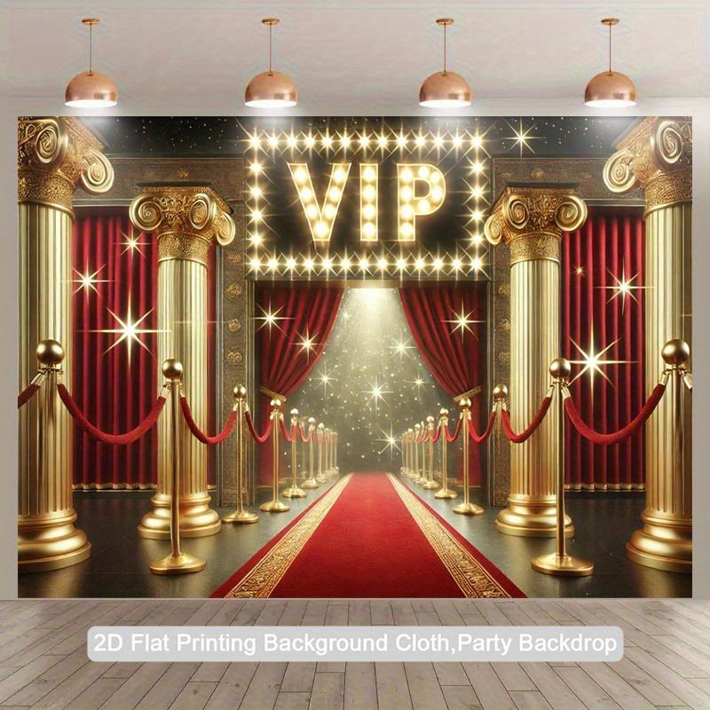 2D flat surface, 1-piece single-color red carpet welcome banner, suitable for indoor/outdoor celebrations