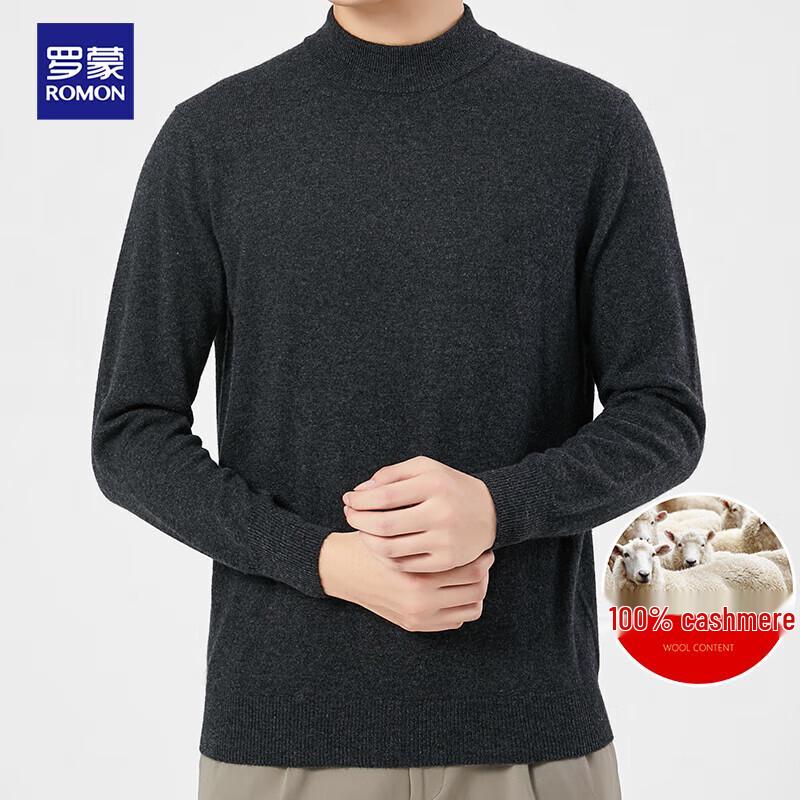 

Luomeng Men s 100% Cashmere Mock Neck Pullover Sweater 175