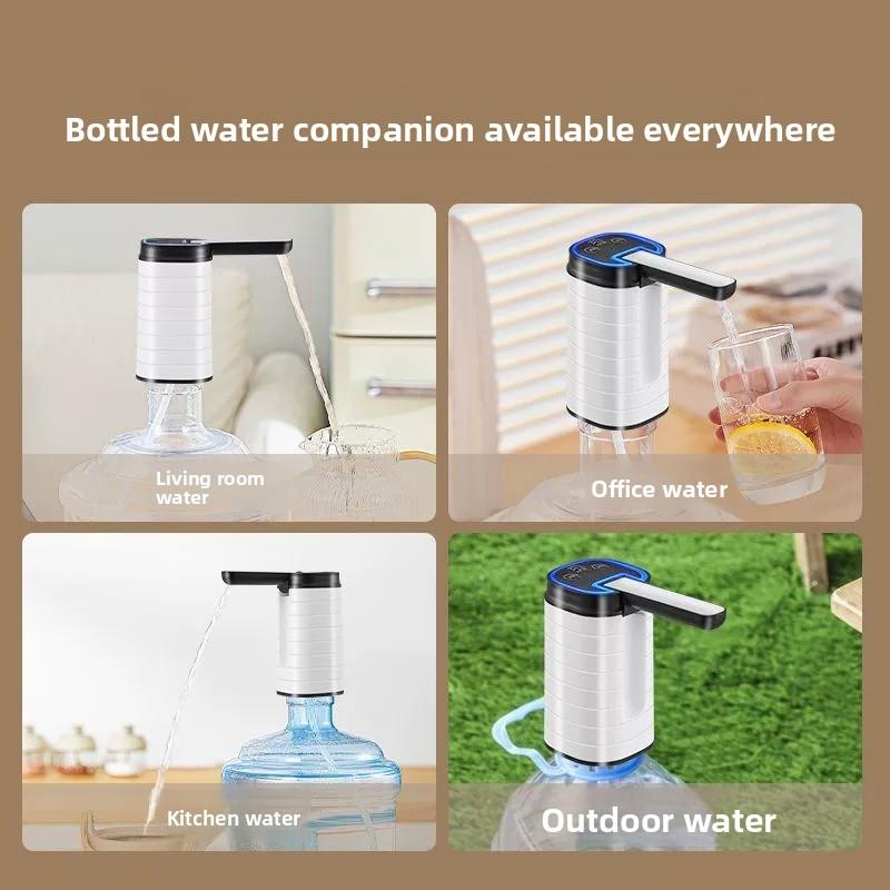 Dispensador de agua automático plegable para garrafas bomba de agua portátil recargable