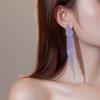 Stylish Statement Full Diamond Long Fringed Earrings