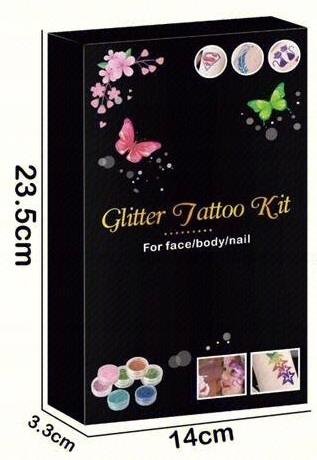 Creative Glitter Tattoo Kit XXL 120 Stencil Stickers