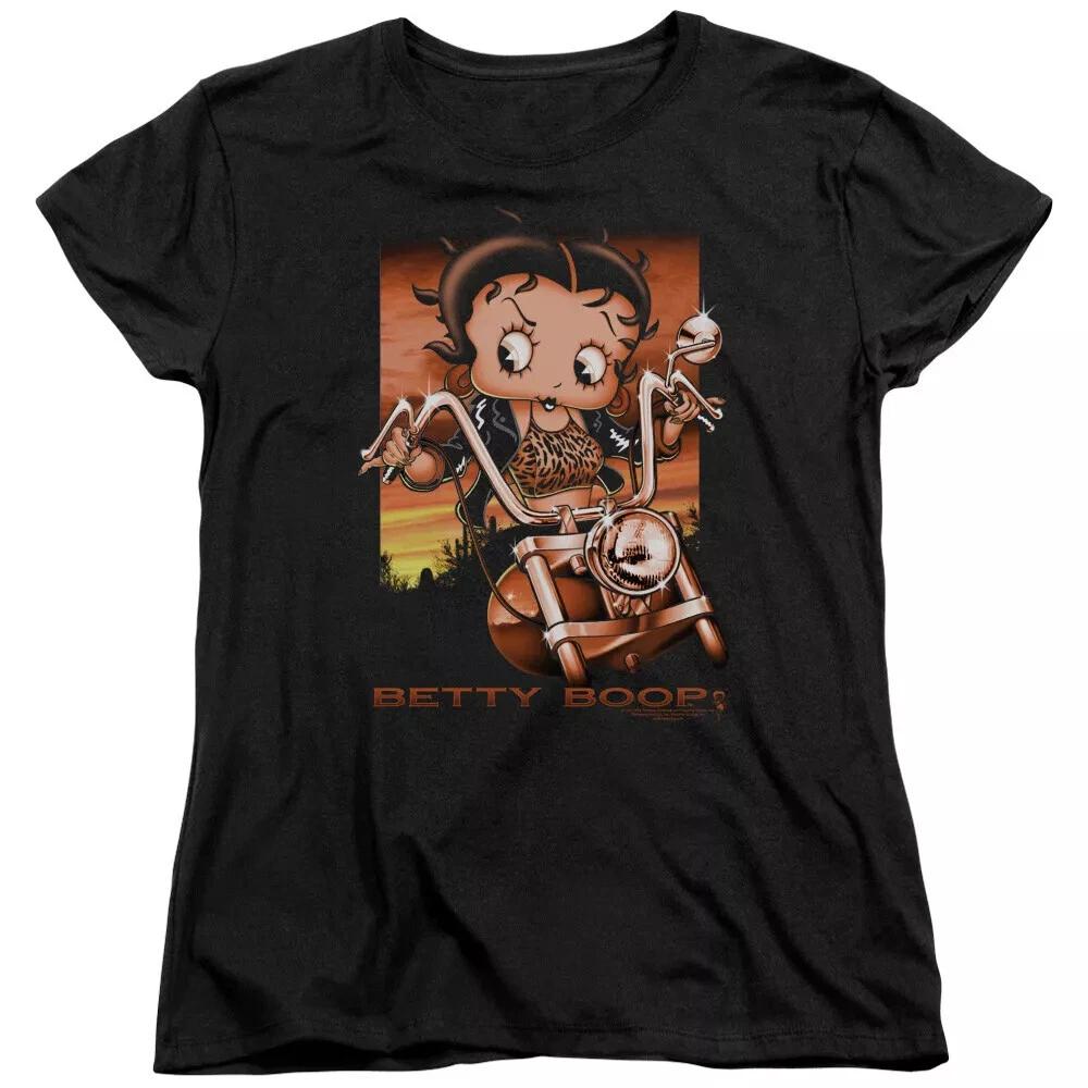 Betty Boop  Sunset Rider  Women s T-Shirt S