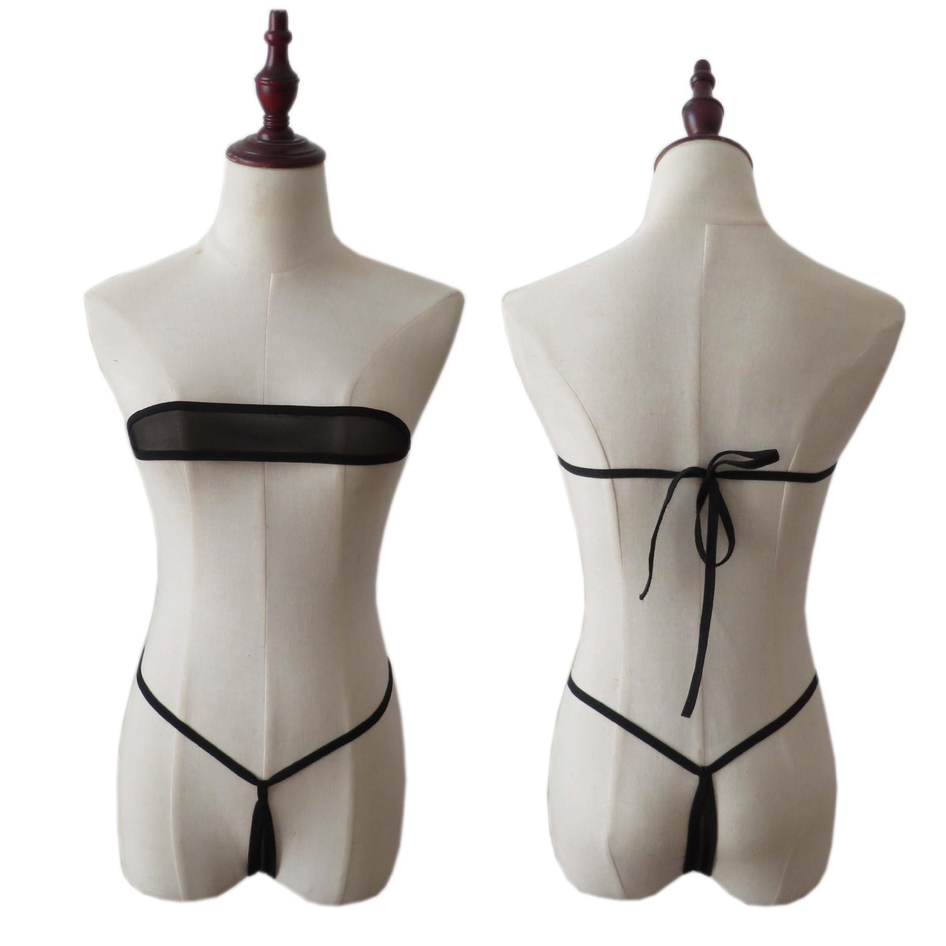 

Сексуальный комплект из трех предметов: бикини и нижнее белье One Size белый