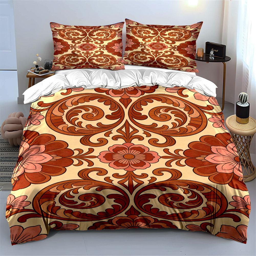 Floral and Scroll Motifs. Bedding Sets Duvet Cover Sets Duvet Covers Pillowcases(1 * Duvet Cover 2 * Pillowcases Without Duvet Insert)