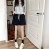 Women's High-Waisted A-line Casual Sports Shorts - Petite, Loose-Fit, Trendy Summer Style