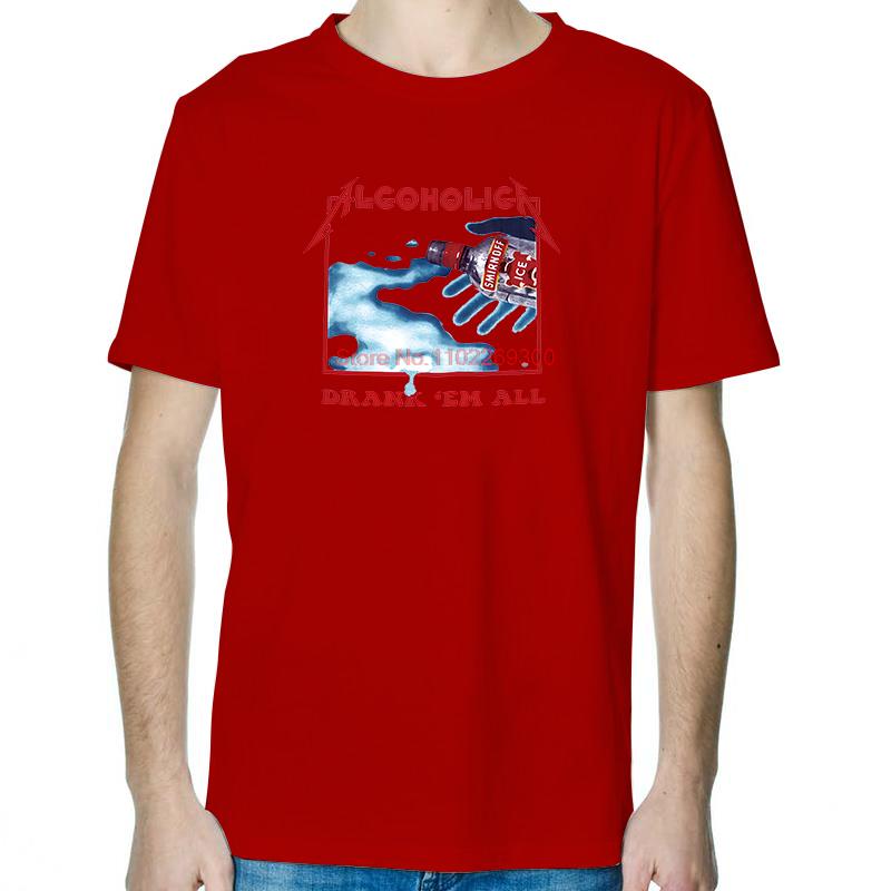 

Alcoholica Cotton T Shirt DrankEm All Vodka Cool Summer Cotton ONeck New Shirts And TShirts Casual Unisex Print T Shirt S