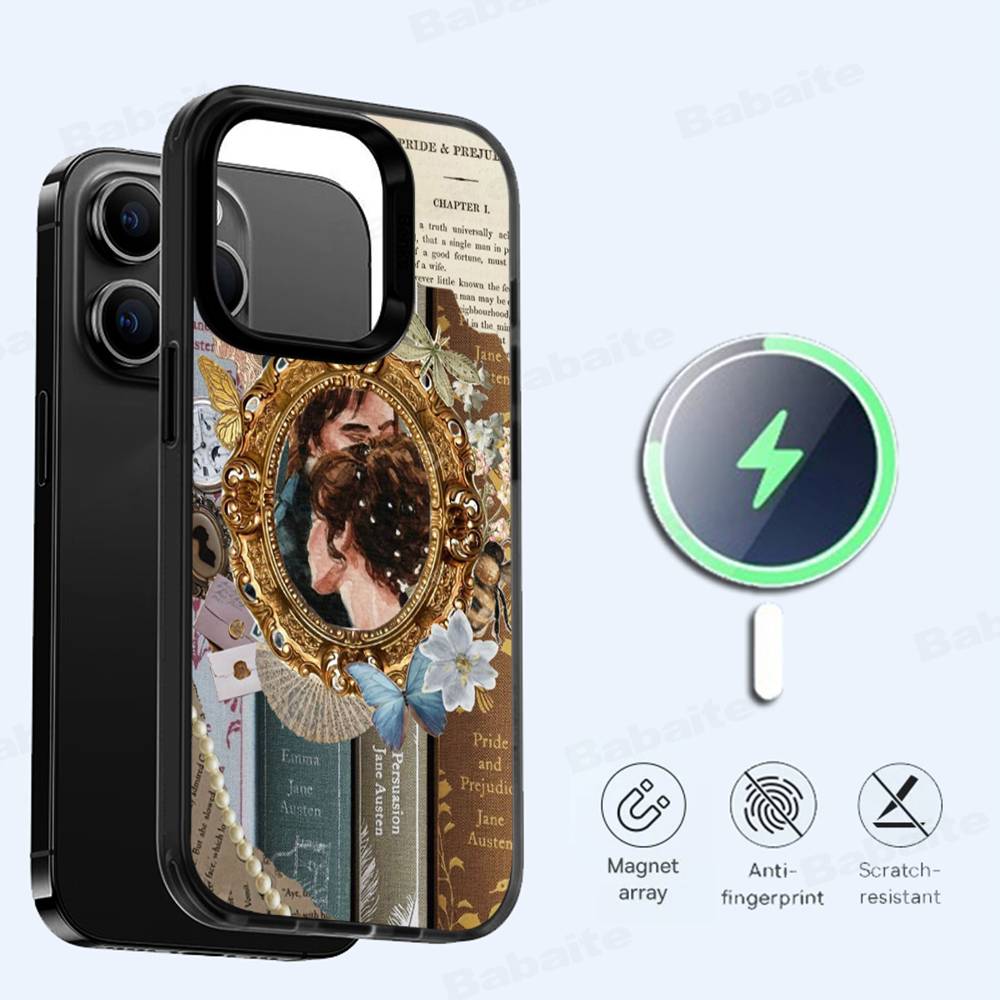 Pride And Prejudice Jane Austen For Magsafe Magnetic Wireless Phone Case For IPhone 11 12 13 14 15 16 17 Pro Max Plus Cover