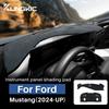 Top Flannel Dashmat For Ford Mustang GT 2024 2025 Car Sunshade Protector Anti-UV Carpet Pad Accessories Non-slip Dashboard Cover
