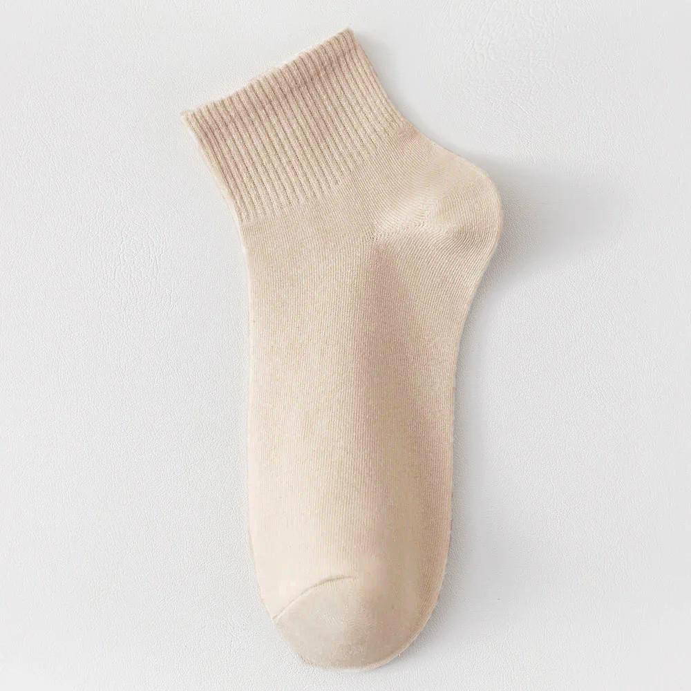 

1-3 Pairs Women Cotton Short Socks with Elastic Cuffs JK Girls Simple Solid Soft Breathable Sweat Absorbent Low Tube Ankle Socks 1 Pair хаки