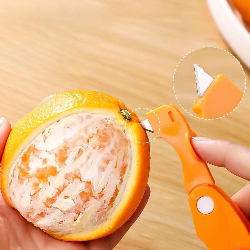 3pcs Orange Peeler Plastic Folding Multifunctional Peeler Grapefruit Lemon Mango Banana Peeling Gadget Kitchen Vegetable Tools