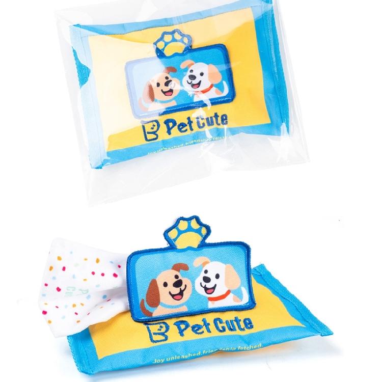Fun Wet Wipes Treats Feeder Sniffing Training Toy For Dog with Noise Maker And Reward Pouches Enhancing Cognitive Skill