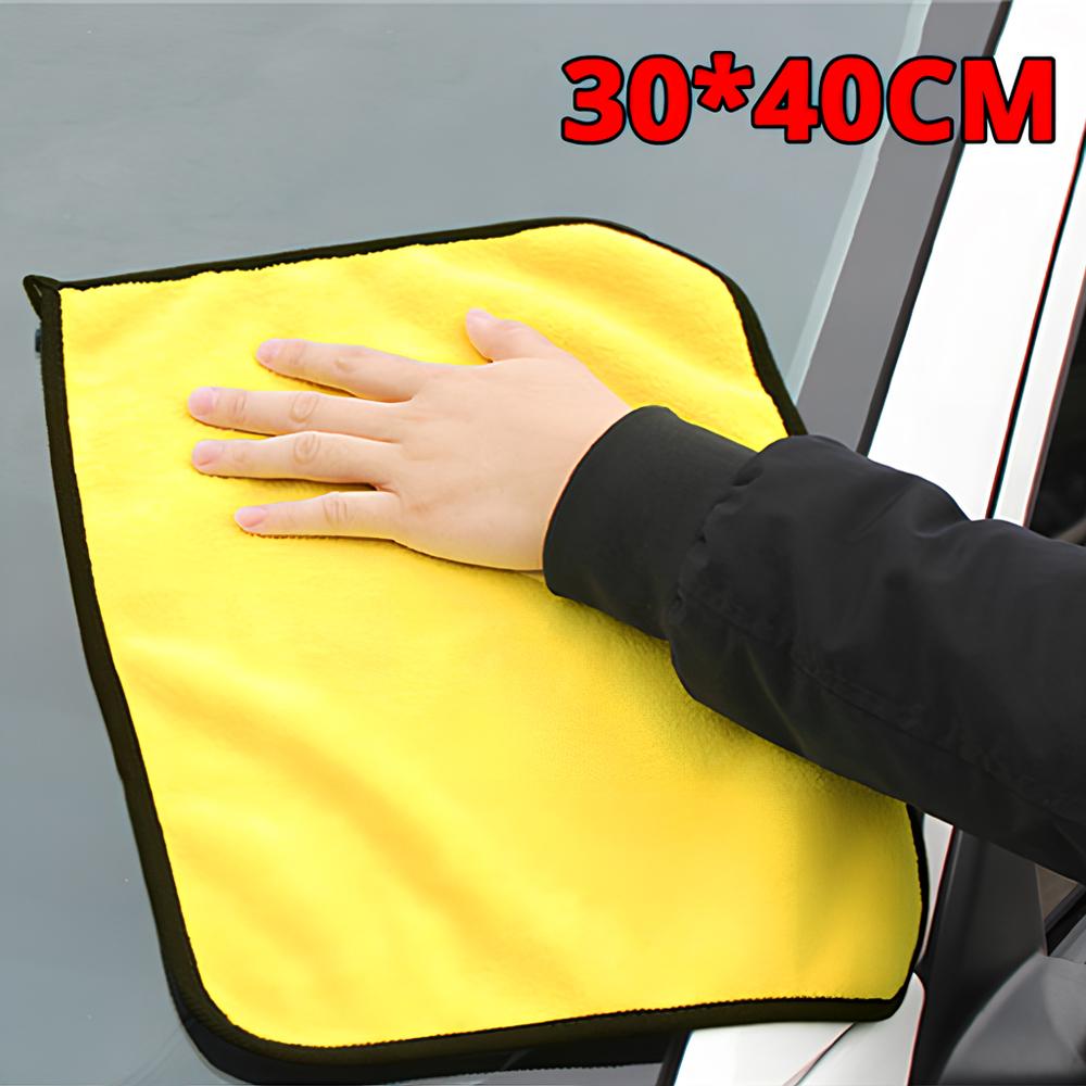Outils de lavage d'entretien de voiture 500 g/m² 30 cm x 60/30 cm x 30 cm en microfibre épaisse pour nettoyage de voiture, polissage, cire, détails