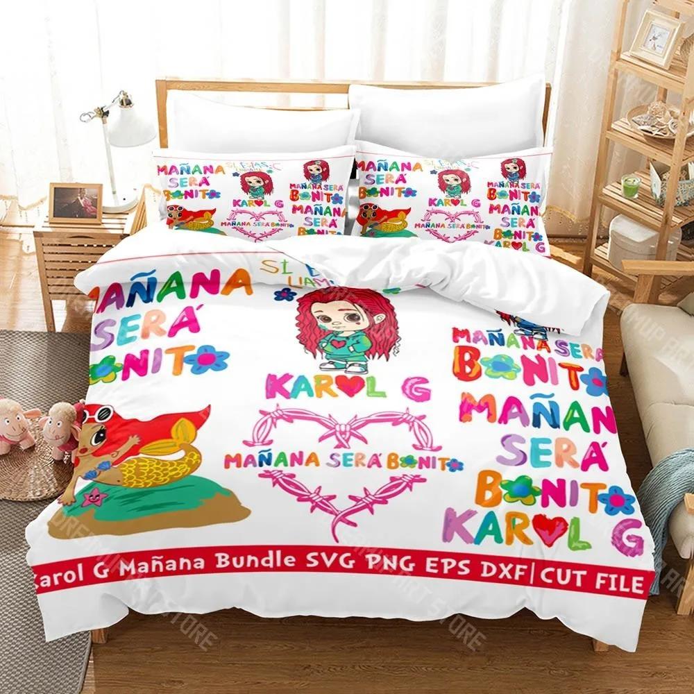 3D Print Karol G Mermaid Manana Sera Bonito SVG Bedding Set Single Double King Bed Set Children's Bedroom Duvet Set