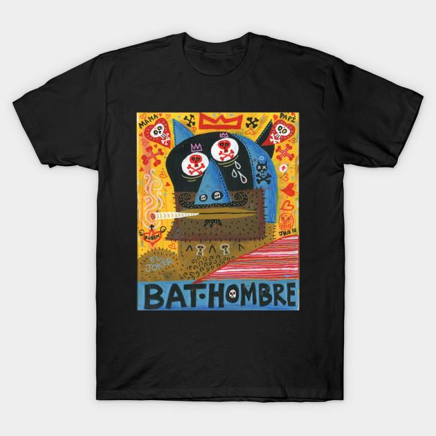 

Men Black Print T-shirt Bat Hombre No-Cut Transfer Paper Print Cotton Tshirt 3XL чёрный