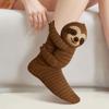 1 Pair Cartoon Animal Cotton Socks Soft Sleeping Socks Fashion Floor Socks for Christmas Holiday Home Gifts