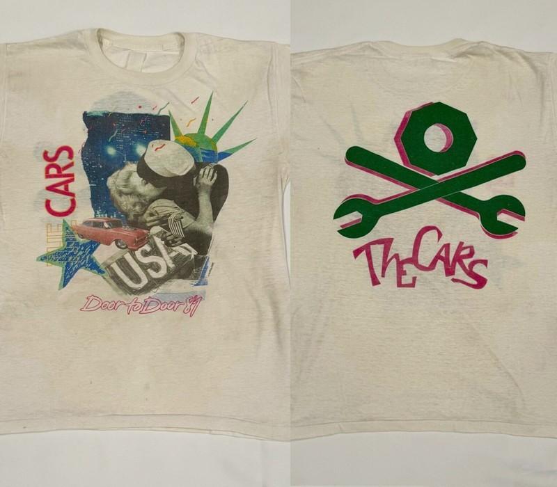 The Cars 1987  Door to Door Tour TShirt 2 sided White tee Unisex NH25752 Unisex T-Shirt XL