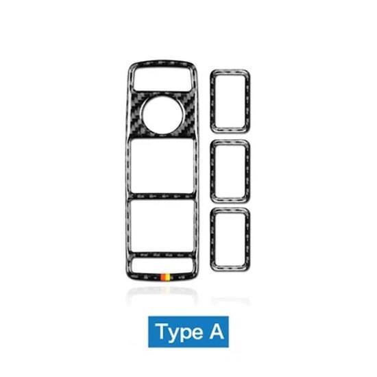 Real Carbon Fiber Car Window Switch Trim Cover For Mercedes Benz W204 GLA X156 CLA C117 A W176 B W246 Class W212 W218 X204