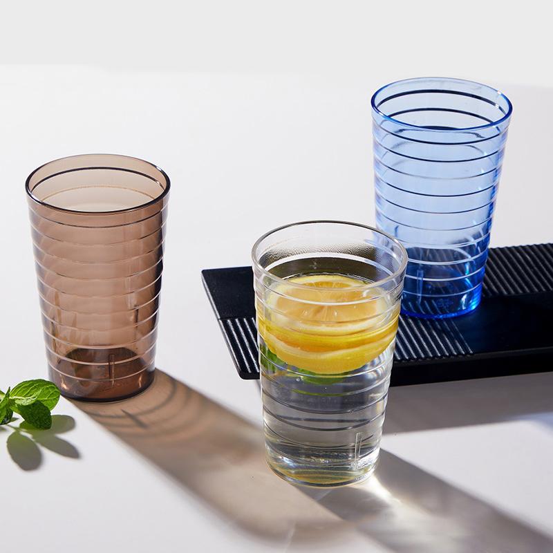 Průhledný vysoce hodnotný pohár na vodu, barový plastový PS pohár na pivo, průhledný pohár na zahraniční víno, domácí kelímek na ústní vodu