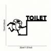 Vintage Metal Tin Wall Sign Funny Bathroom Art Toilet Paper Design Housewarming Gift