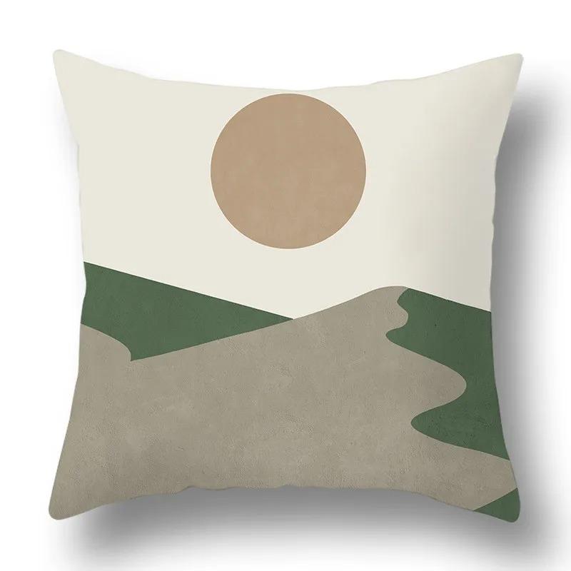 Office Living Room Home Pillowcase Fresh Leaf Pattern Pillowcase Car Ornaments