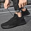 Sneakers men's 2025 new soft-soled non-slip fly-woven lace-up casual shoes platform-soled trend versatile jogging shoes men's shoes