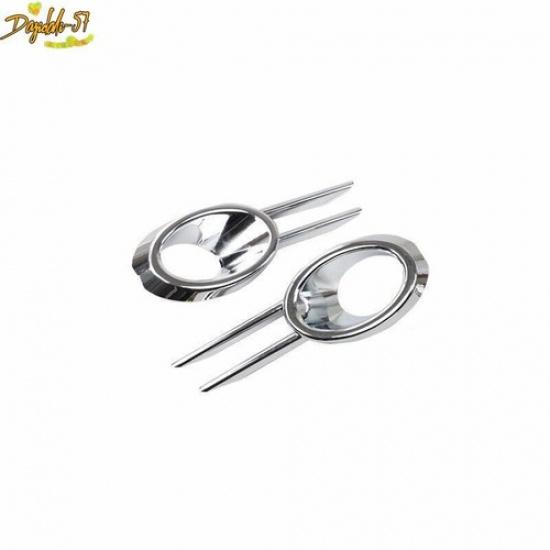 Chrome ABS Exterior Front Fog Light Frame Trim For Volkswagen Tiguan 2010-2012