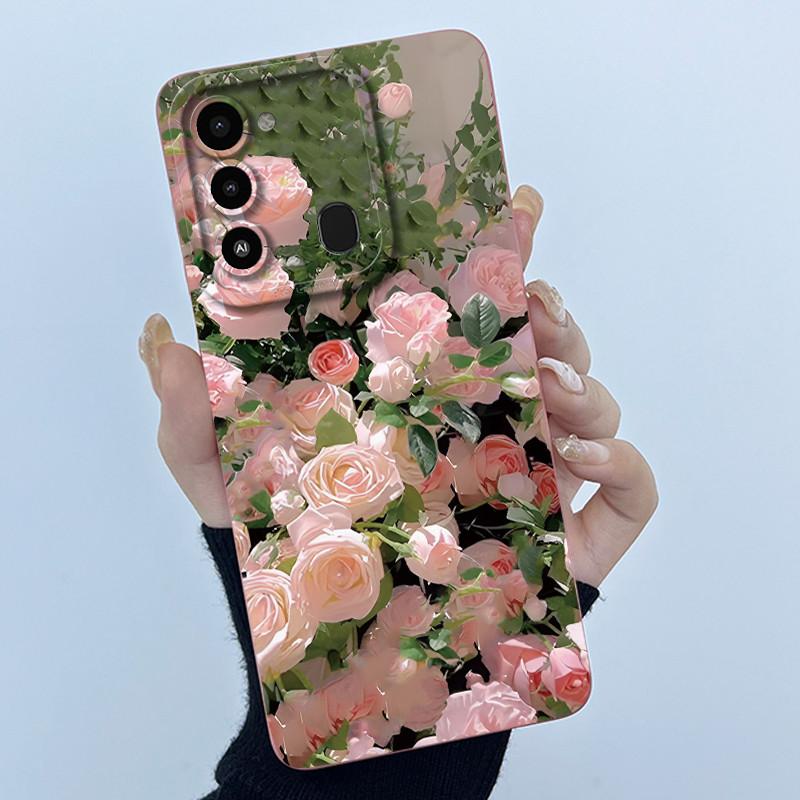 For Tecno Spark 8C Phone Case KG5k KG5j Cute Panda Girls Cats Liquid Silicone Back Cover For Tecno Spark Go 2022 Spark8C Funda