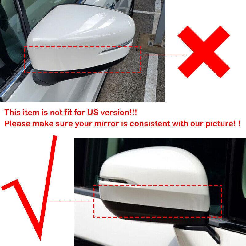 For Honda Odyssey 2015 2016- ABS Plastic Car Rearview Side Mirror Cover Wing Cap Exterior Door Trim Adhesive Sticker Parts