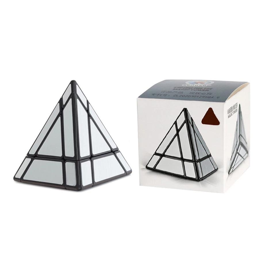 New Shengshou Mirror Void Magic Tower Puzzle 3X3 Hollow Pyramid Professional Cubo Magico Puzzle Toy For Children Kids Gift Toy